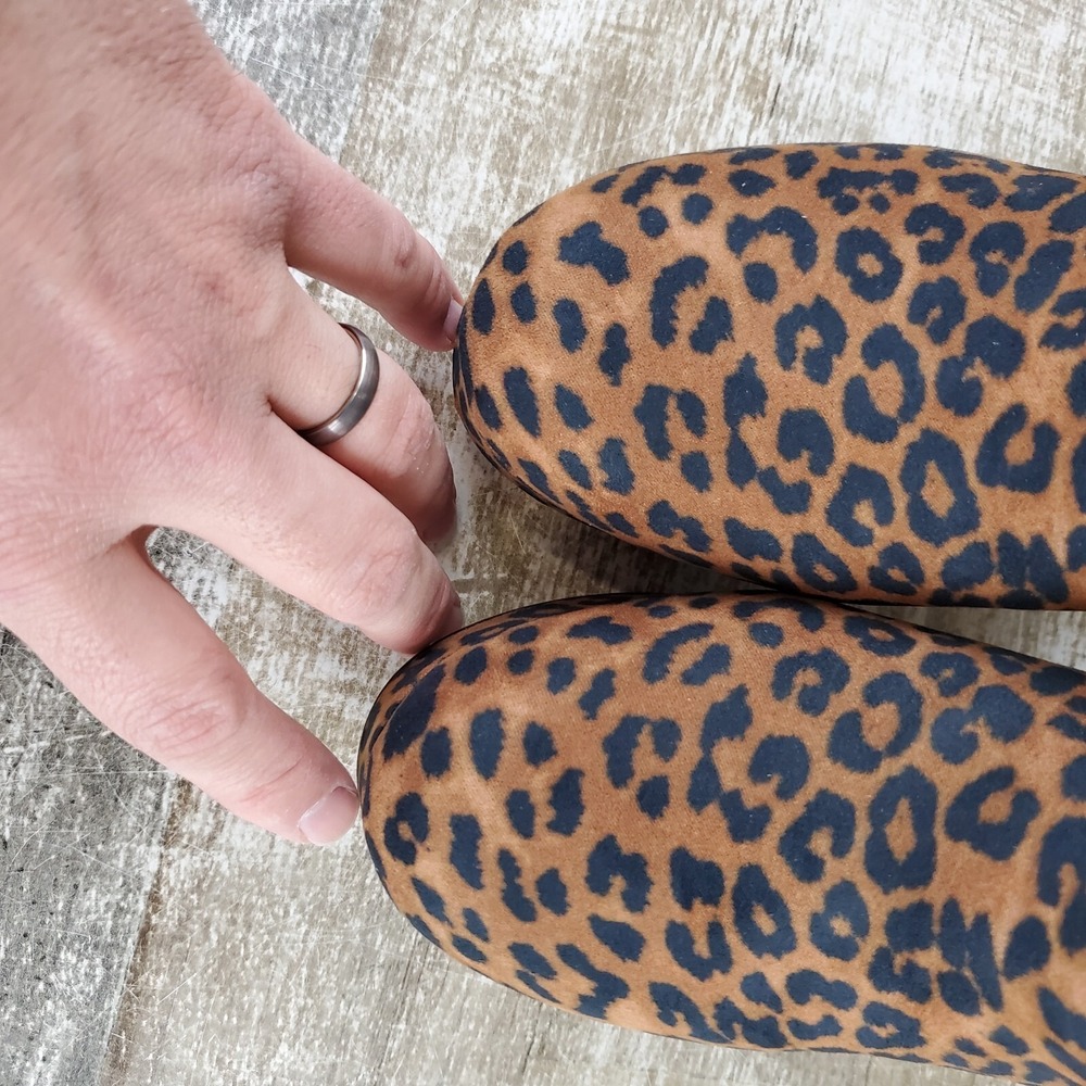 Jessica Simpson Rexura Booties Womens Sz 8.5 M Natural Safari Leopard Leather - Picture 6 of 12